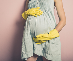 Pregnant cleaning