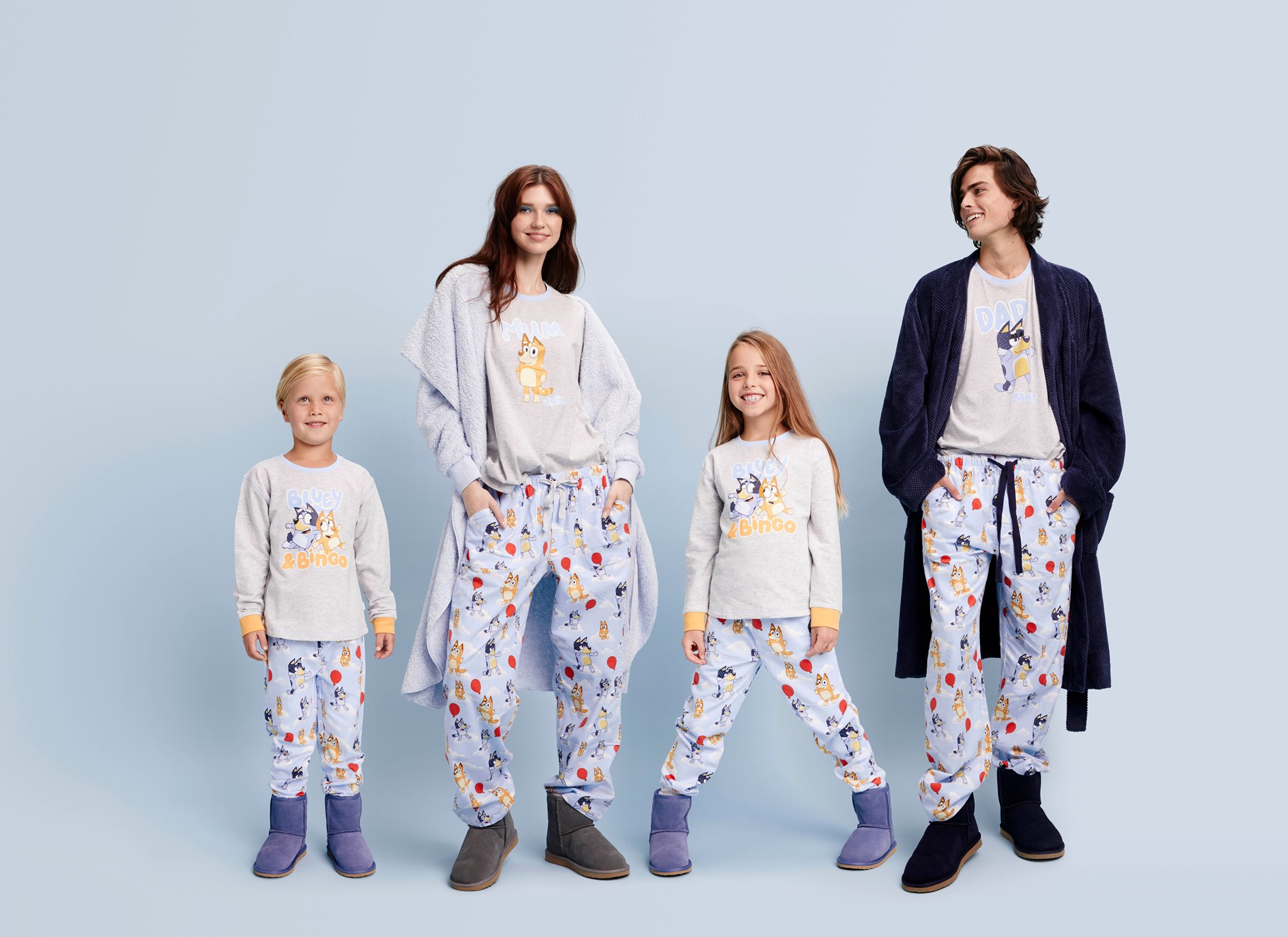 Peter Alexander release new range of Bluey PJs for the whole family