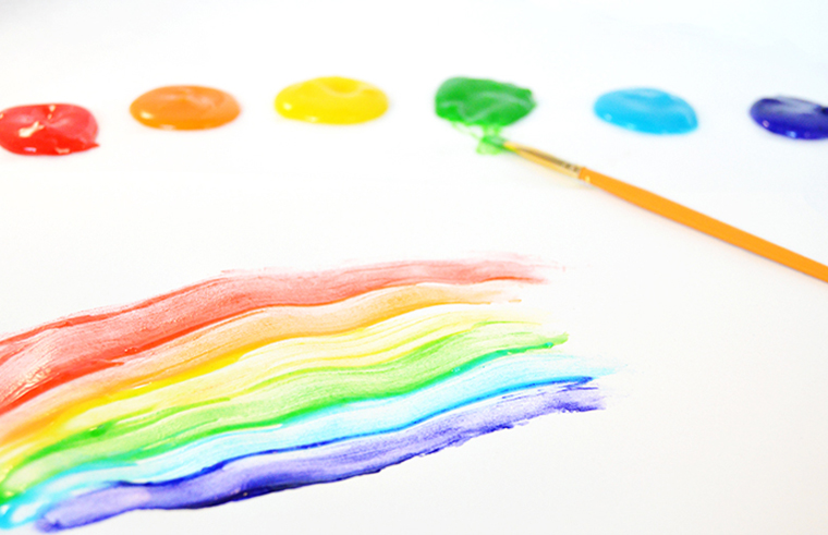 Homemade edible paints - 4 ingredient finger paint