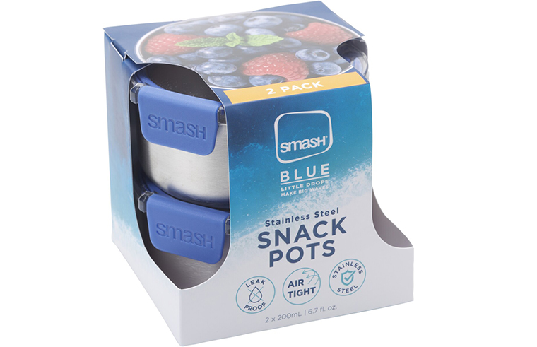 snack pots blue