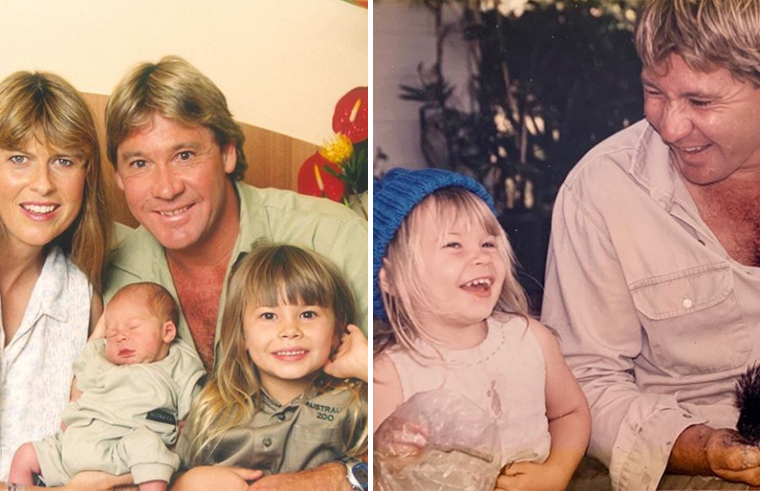 Steve Irwin and family - Terri, Bindi and Robert