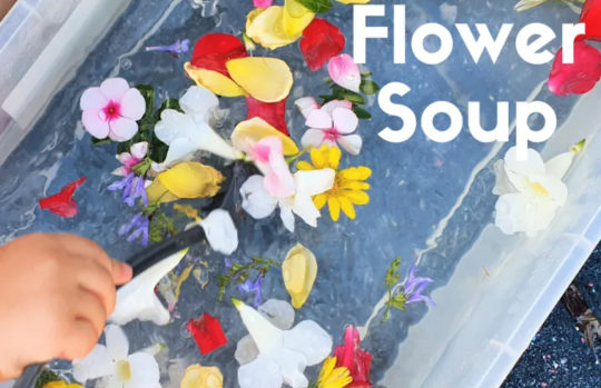 Springtime activities for toddler and preschoolers - flower soup
