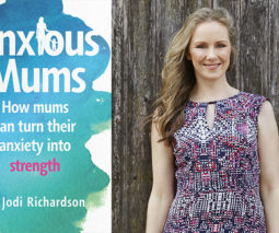 Author Dr Jodi Richardson and her book about anxious mums