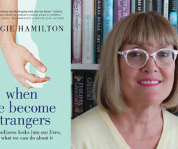 Author Maggie Hamilton with her book When We Become Strangers