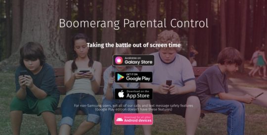 Boomerang parental control app